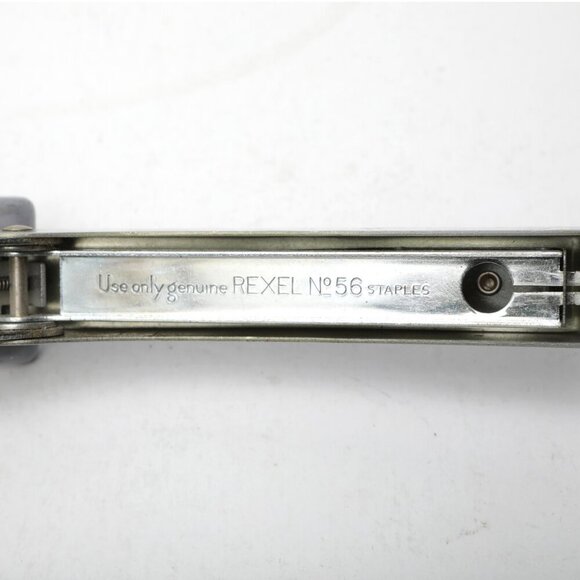 Vintage Rexel Meteor MK2 Steel Desk Stapler Grey Retro England Office MCM - Picture 7 of 9